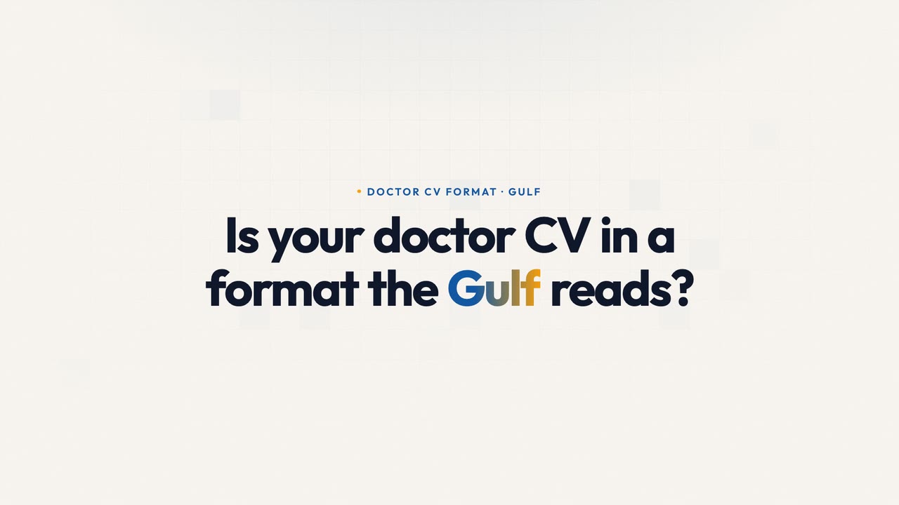 Doctor CV format · Gulf