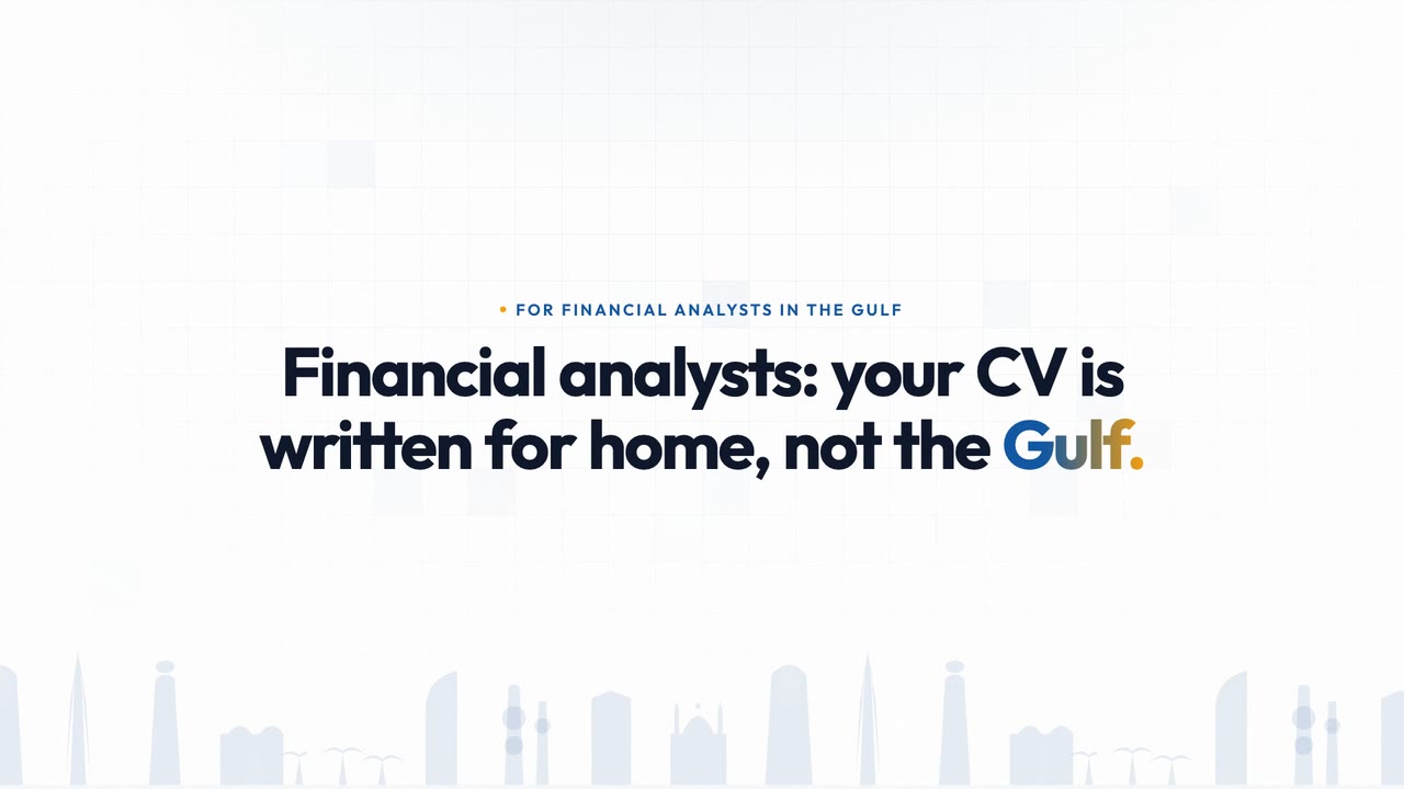 For financial analysts in the Gulf