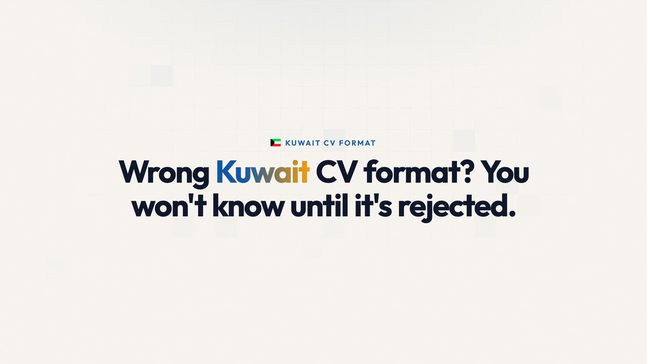 Kuwait CV format