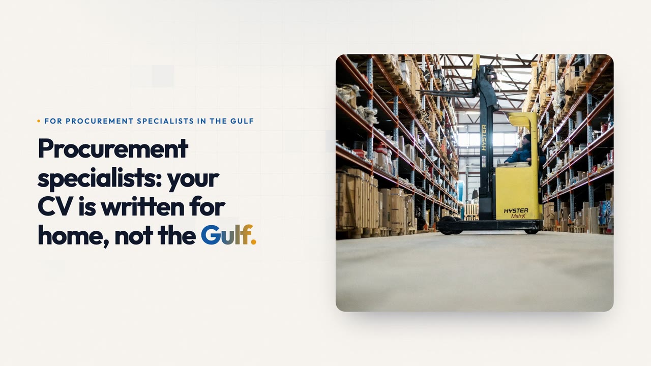 For procurement specialists in the Gulf