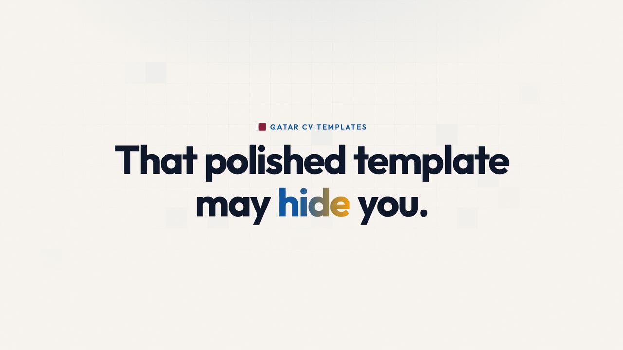 Qatar CV templates