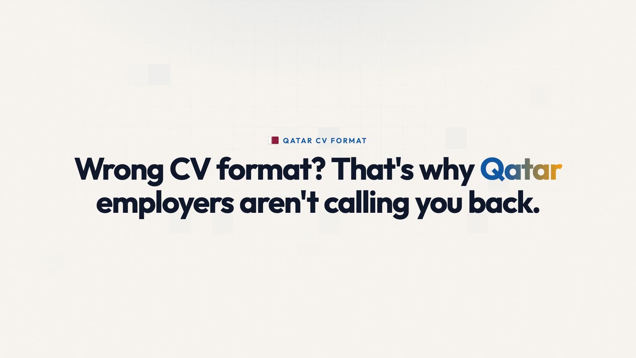 Qatar CV format