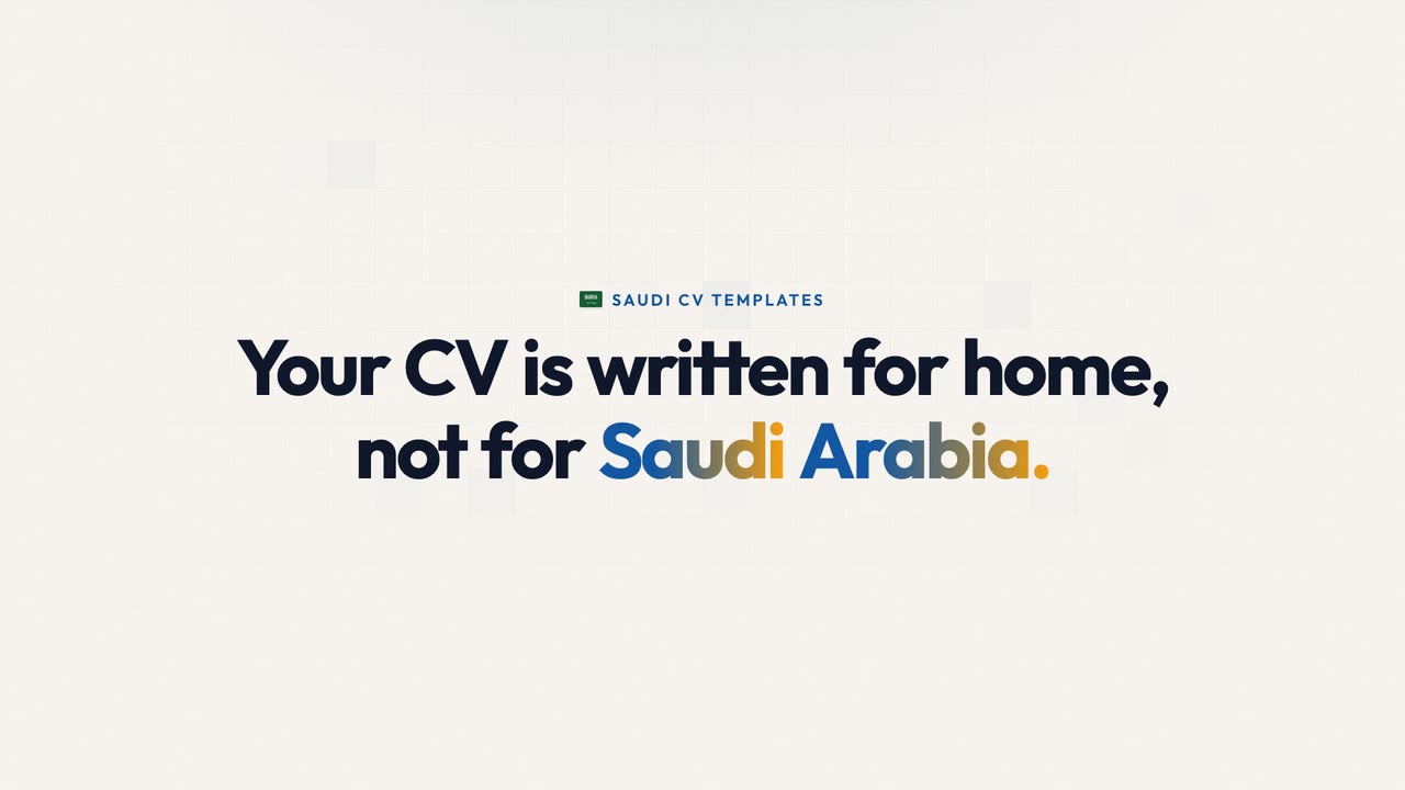 Saudi CV templates