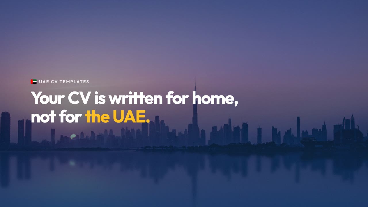 UAE CV templates