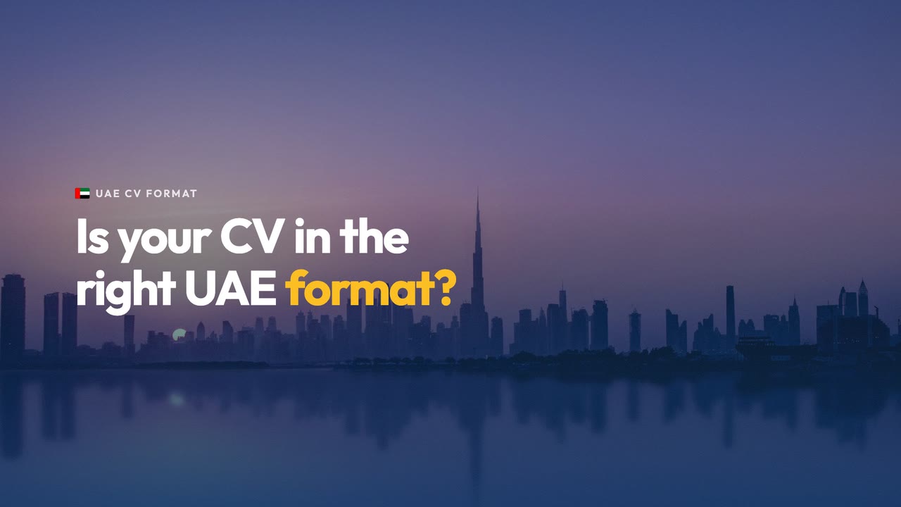 UAE CV format